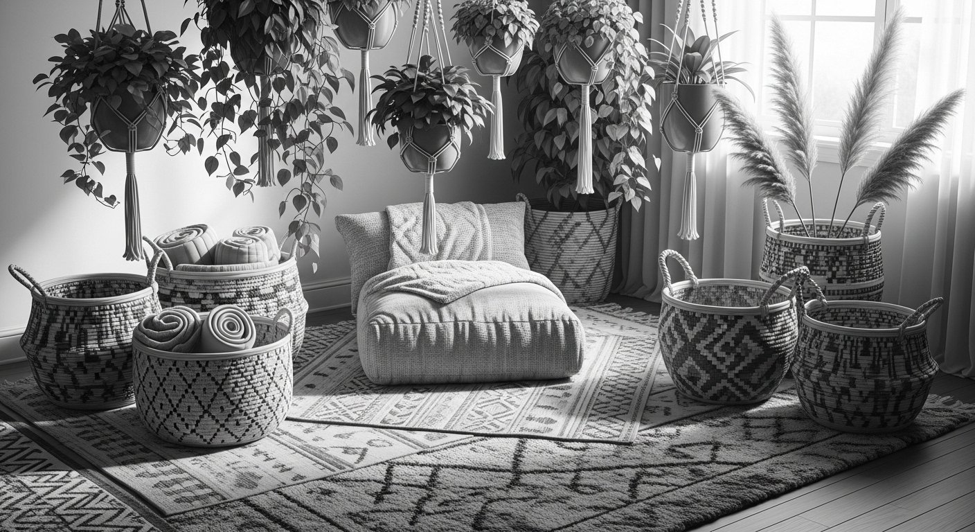 20 Cool Boho Black And White Home Decor