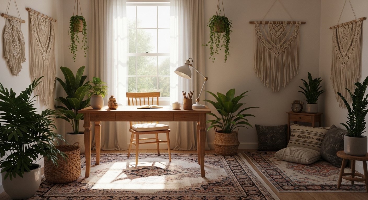 20 Easy Boho Cozy Home Office