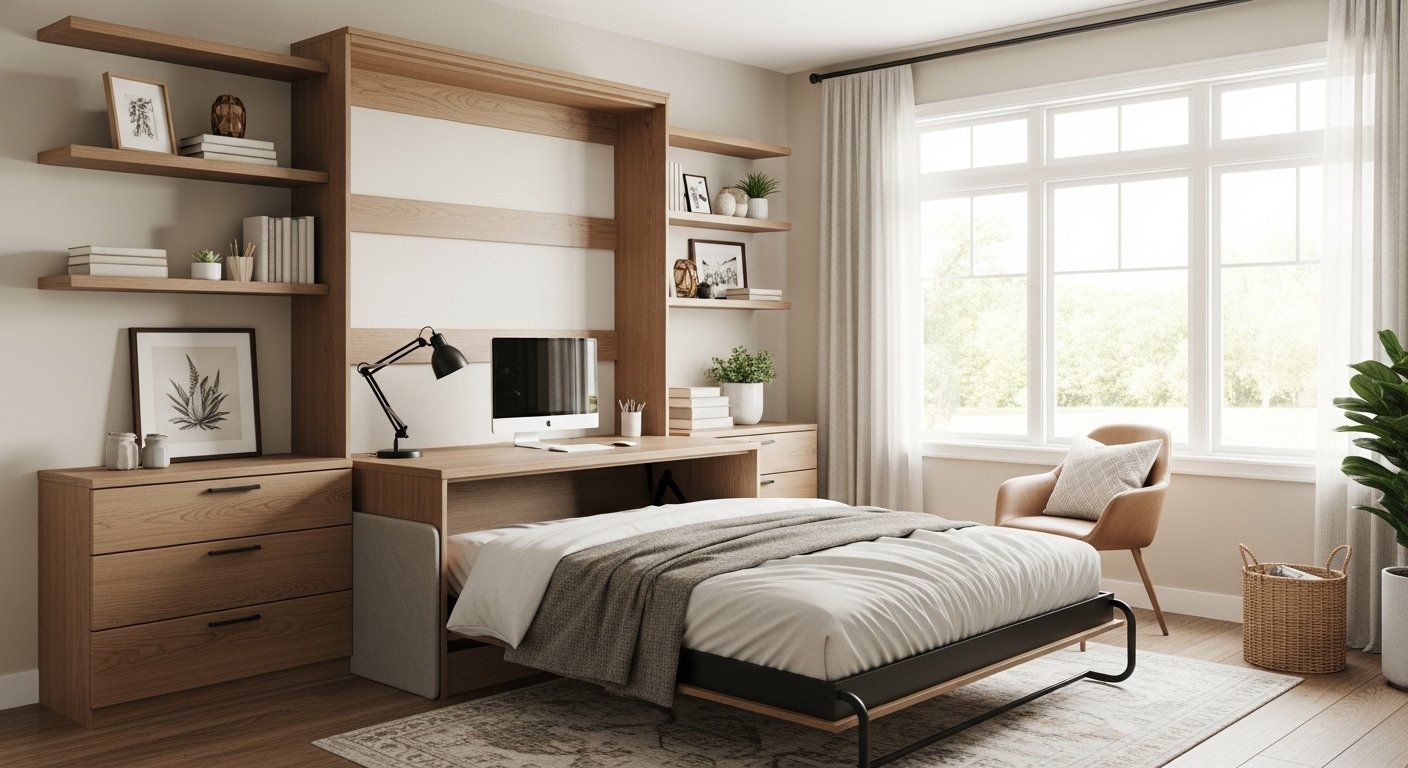 20 Fun Home Office With Murphy Bed Ideas