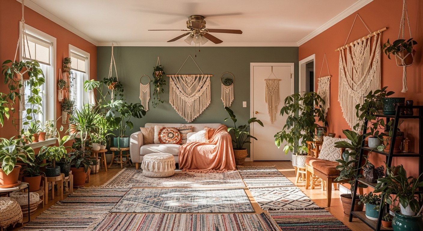 25 Fun Boho Home Wall Colour